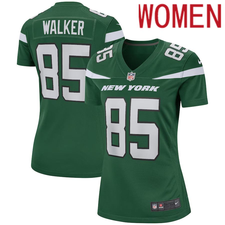 Women New York Jets #85 Wesley Walker Nike Green Game Retired Player NFL Jersey->women nfl jersey->Women Jersey